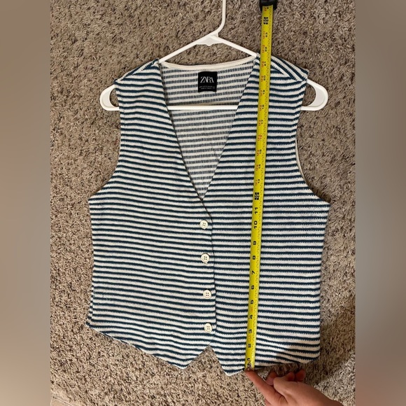 Zara 2 Piece Striped Vest And Wide Leg Pants Co-ord Set Sizes (Pant L - Vest M) - Picture 12 of 16